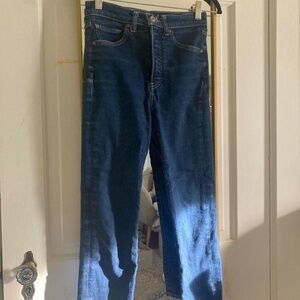 Express Dark Wash Straight Leg Jeans